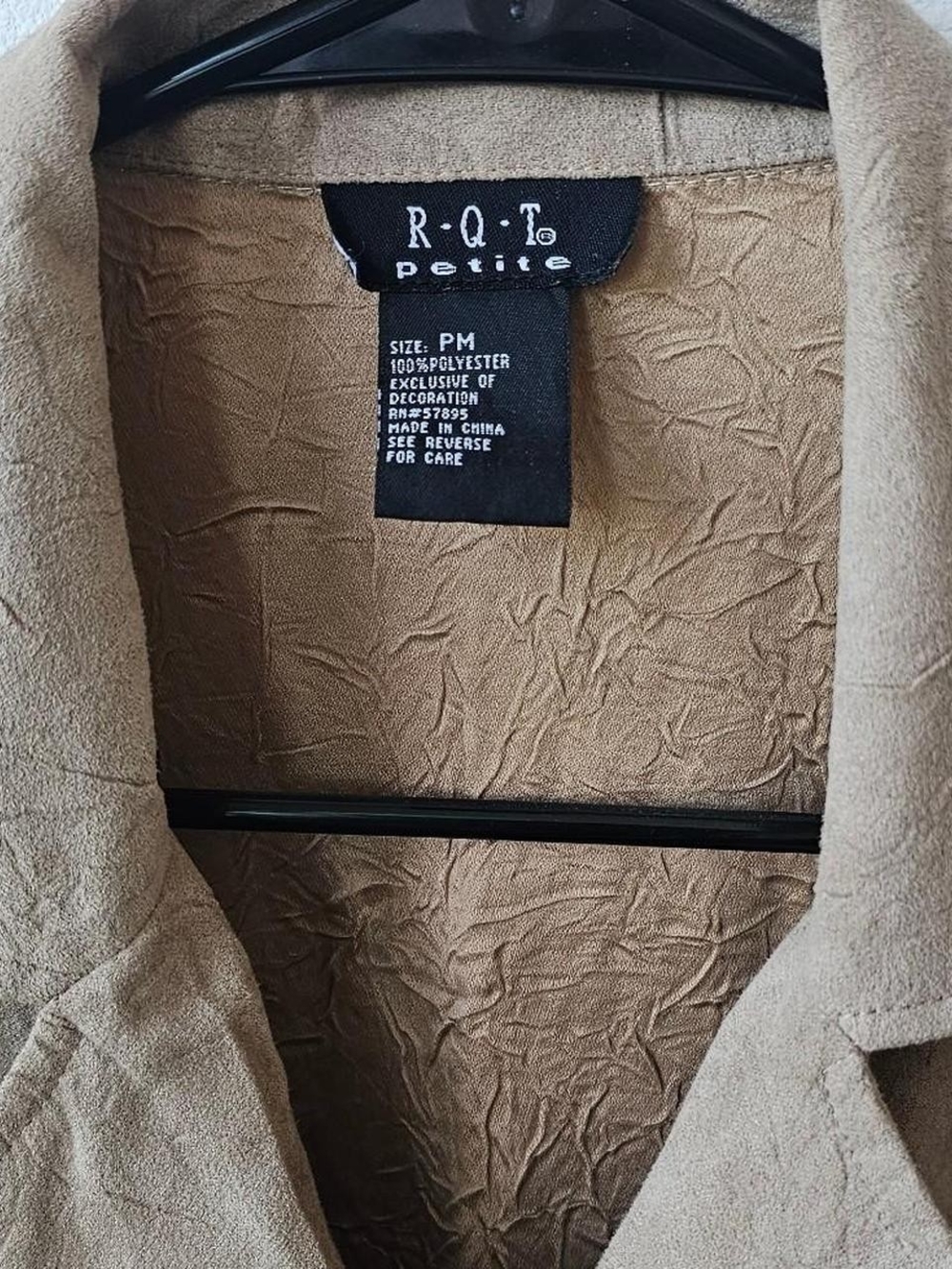 Tan textured blazer by R.Q.T Petite - Picture 2 of 4